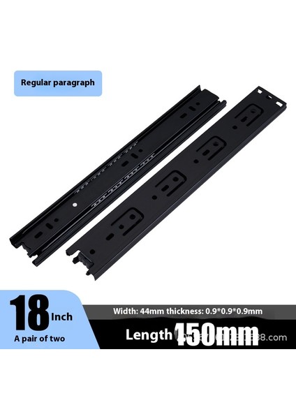 Çekmece Kızakları Dolap Gardırop Çekme Rayı Üç Bölümlü Kalınlaştırılmış Kızak Bilyalı Kılavuz (Yurt Dışından)