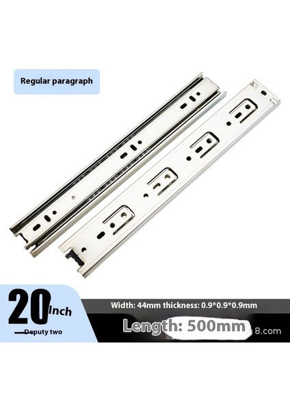 Çekmece Kızakları Dolap Gardırop Çekme Rayı Üç Bölümlü Kalınlaştırılmış Kızak Bilyalı Kılavuz (Yurt Dışından)