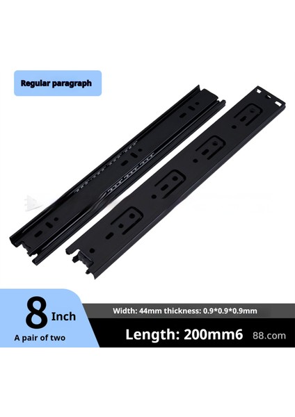 Çekmece Kızakları Dolap Gardırop Çekme Rayı Üç Bölümlü Kalınlaştırılmış Kızak Bilyalı Kılavuz (Yurt Dışından)