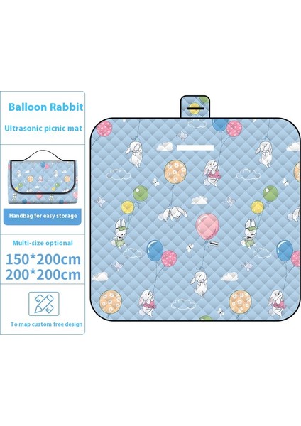 Ultrasonik Piknik Mat Kalınlaşmış Pamuk Su Geçirmez Moistureproof Plaj Mat Piknik Bezi Taşınabilir Açık Kamp Çadır Çim (Yurt Dışından)