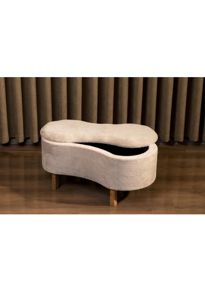 Ocho Sandıklı Wellsoft Kumaş Açık Ceviz Ahşap Ayak Puf & Bench (Sütlü Kahve-Krem, Kül Gri, Beyaz) fiyatları