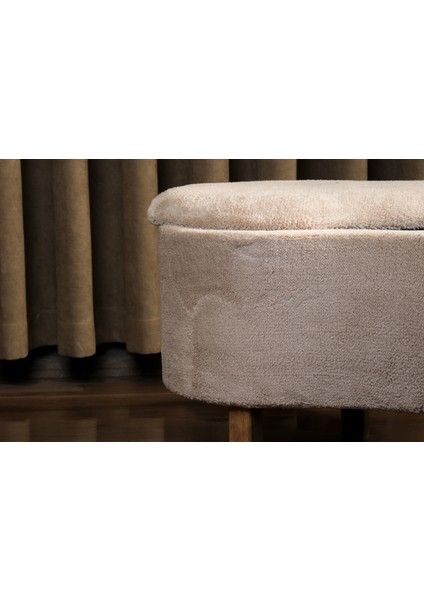 Ocho Sandıklı Wellsoft Kumaş Açık Ceviz Ahşap Ayak Puf & Bench (Sütlü Kahve-Krem, Kül Gri, Beyaz) modelleri