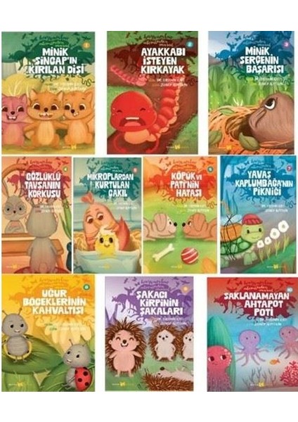 Hayvanlar Aleminden Masallar Seti 10 Kitap Takım
