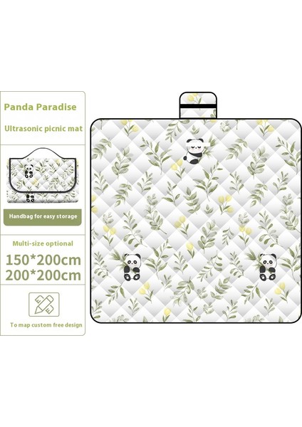 Ultrasonik Piknik Mat Kalınlaşmış Pamuk Su Geçirmez Moistureproof Plaj Mat Piknik Bezi Taşınabilir Açık Kamp Çadır Çim (Yurt Dışından)