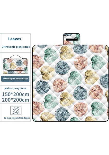 Ultrasonik Piknik Mat Kalınlaşmış Pamuk Su Geçirmez Moistureproof Plaj Mat Piknik Bezi Taşınabilir Açık Kamp Çadır Çim (Yurt Dışından)