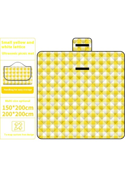 Ultrasonik Piknik Mat Kalınlaşmış Pamuk Su Geçirmez Moistureproof Plaj Mat Piknik Bezi Taşınabilir Açık Kamp Çadır Çim (Yurt Dışından)