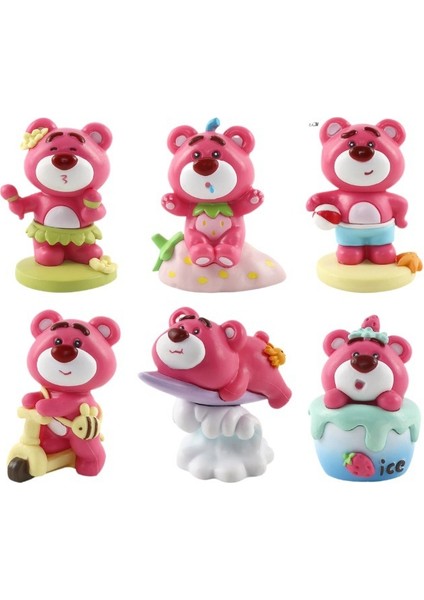 6 Sevimli Ayı Bebek Oyuncağı 7cm (Yurt Dışından)