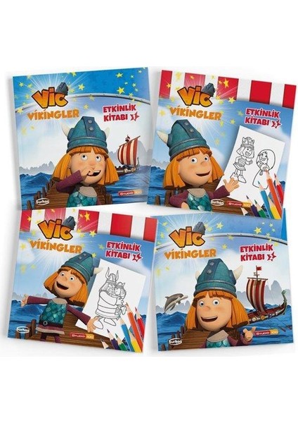 Vikingler Etkinlik Kitapları Seti 4 Kitap Takım