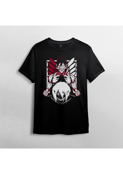 Attack On Titan Eren Jaeger_ %100 Pamuklu Bisiklet Yaka T-Shirt Model 17 fiyatları