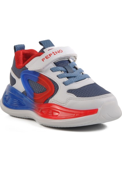 Beyaz Cırtlı Hafif Erkek Çocuk Spor Ayakkabı 1890 P modelleri