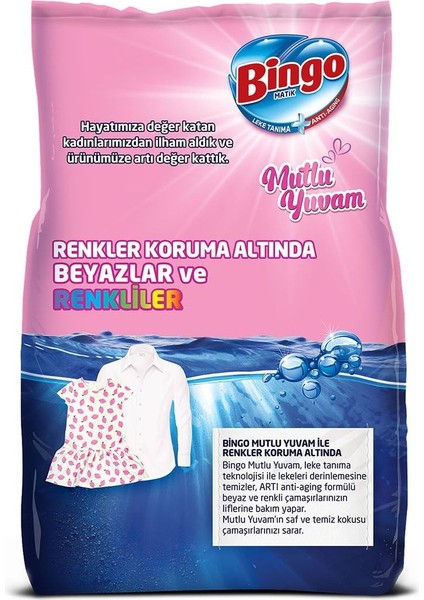 Matik 8 kg Mutlu Yuvam Renkliler ve Beyazlar Toz Çamaşır Deterjanı Ekonomi Paketi 2'li