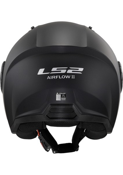 Airflow 2 Mat Siyah Motosiklet Kask ( L ) Beden