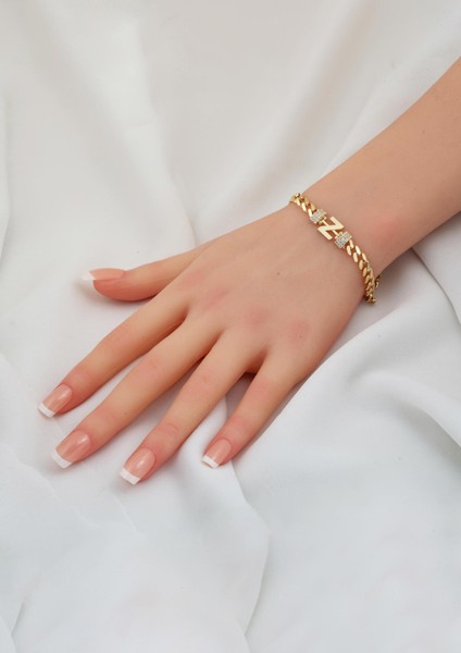 14 Ayar Z Baş Harfll Gurmet Altın Bileklik modelleri