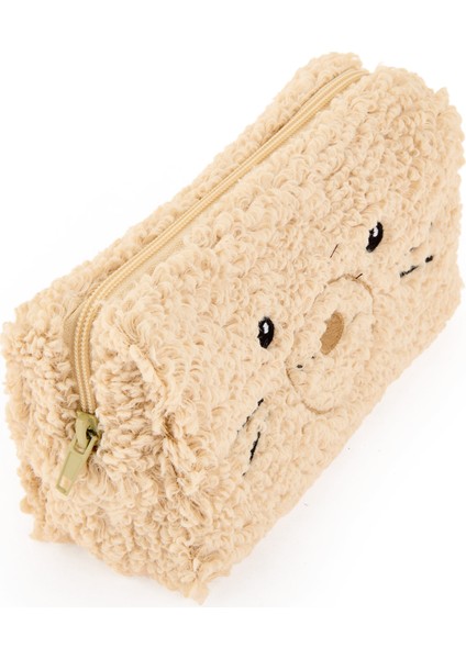 Teddy Desenli Peluş Kalemlik - Bej - 22X12 cm modelleri