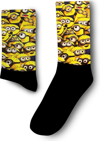 Minions - Minyonlar Toplu ve Kalabalık Çorap - Unisex
