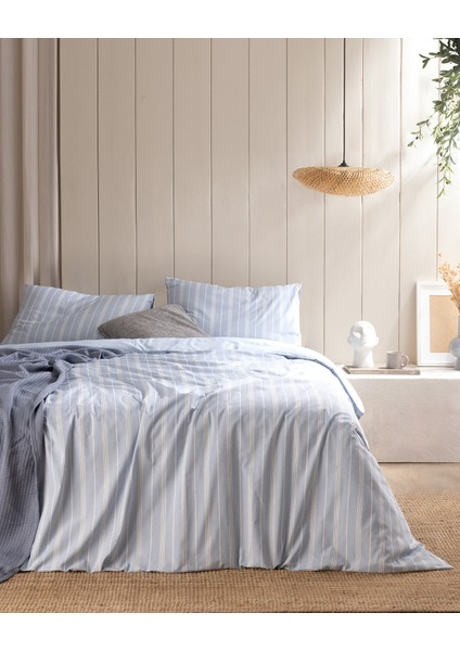 Amelia Çift Kişilik Pamuklu Armürlü Nevresim Takımı - Taş