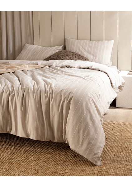 Amelia Çift Kişilik Pamuklu Armürlü Nevresim Takımı - Taş fiyatları