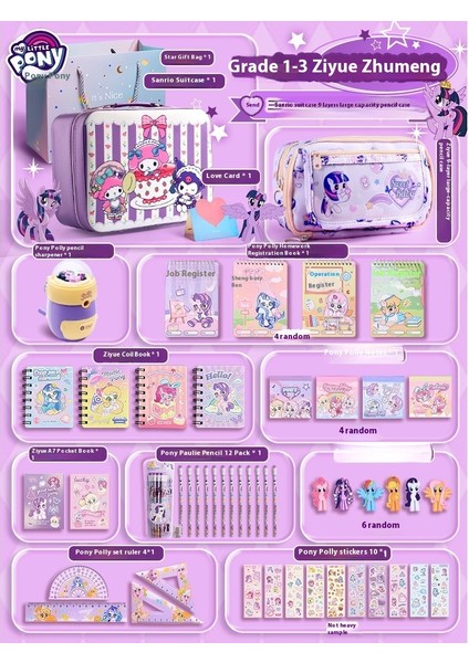 Kuromi Melodi Kırtasiye Seti Okula Başlangıç Için Yüksek Değerli Çocuk Hediye Kutusu Öğrenme Kırtasiye Hediye Paketi (Yurt Dışından)