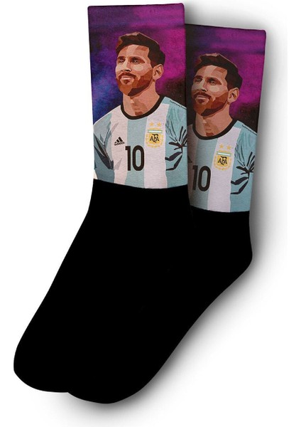 Lionel Messi - Arjantin Fulbolcu Çorap - Unisex