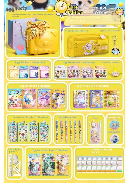 Kırtasiye Malzemeleri Komple Çocuk Kalem Çantası Seti Sezon Açılış Hediye Paketleri (Yurt Dışından)