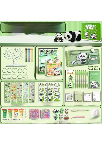Panda Karapika Kırtasiye Paketi Okul Malzemeleri Hediyeleri Çocuk Kırtasiye Seti (Yurt Dışından)