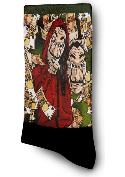 La Casa De Papel Maskeli Çorap - Salvador Dali Stili - Unisex modelleri