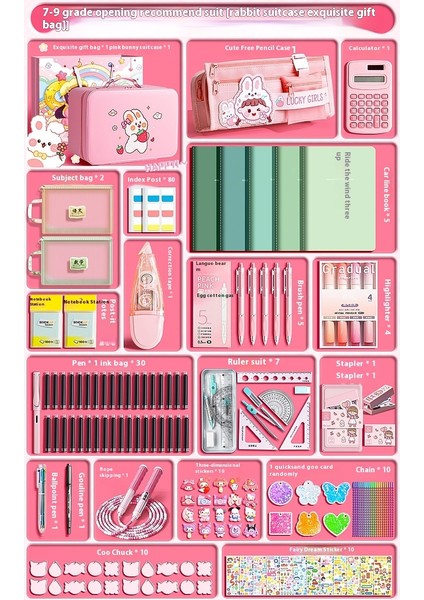 Erkek ve Kız Ilkokul Öğrencileri Okula Başlama Kırtasiye Hediye Seti Hediye Paketi Okula Hazırlık Çocuk Okul Malzemeleri (Yurt Dışından)