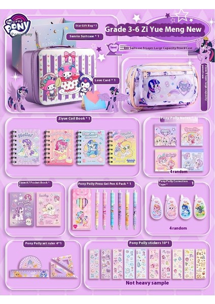 Kuromi Melodi Kırtasiye Seti Okula Başlangıç Için Yüksek Değerli Çocuk Hediye Kutusu Öğrenme Kırtasiye Hediye Paketi (Yurt Dışından)
