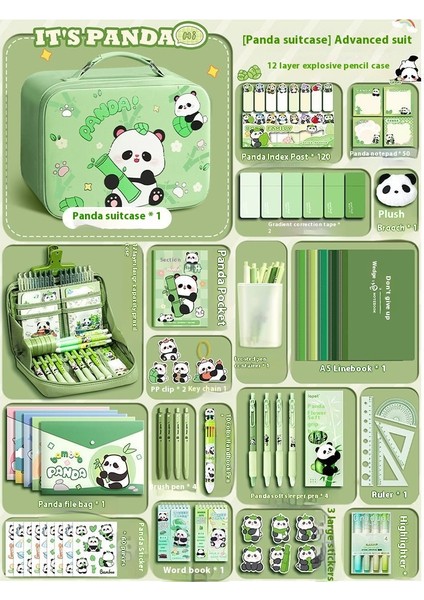 Panda Karapika Kırtasiye Paketi Okul Malzemeleri Hediyeleri Çocuk Kırtasiye Seti (Yurt Dışından)