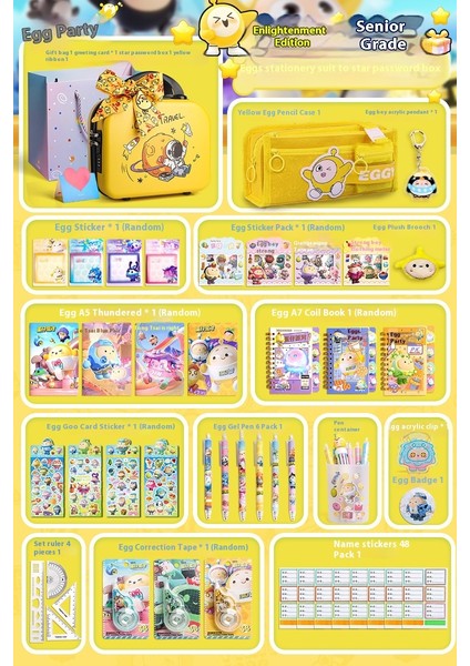 Kırtasiye Malzemeleri Komple Çocuk Kalem Çantası Seti Sezon Açılış Hediye Paketleri (Yurt Dışından)