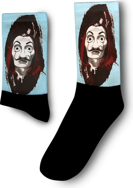 La Casa De Papel Salvador Dali Maskeli Çorap - Unisex