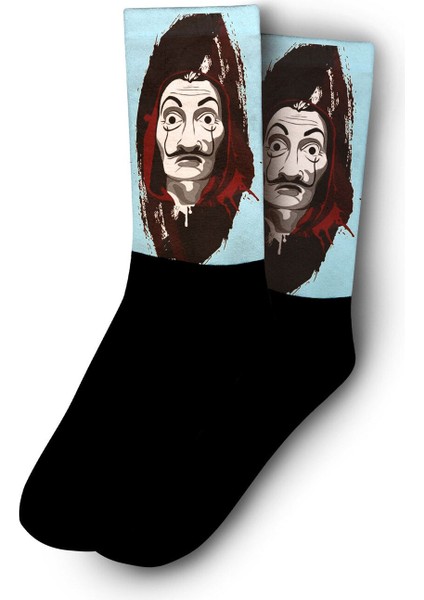 La Casa De Papel Salvador Dali Maskeli Çorap - Unisex fiyatları