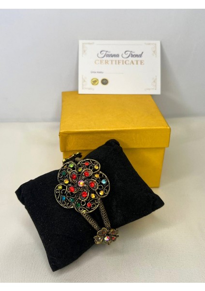 Büyük Taşlı Antika Bileklik Vintage modelleri