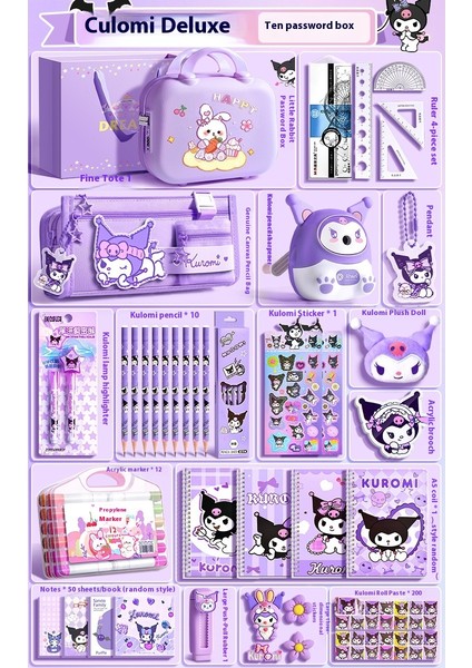 Kuromi Kırtasiye Seti Hediye Kutusu Ilkokul Öğrencileri Için Öğrenme Kırtasiye Paketi (Yurt Dışından)