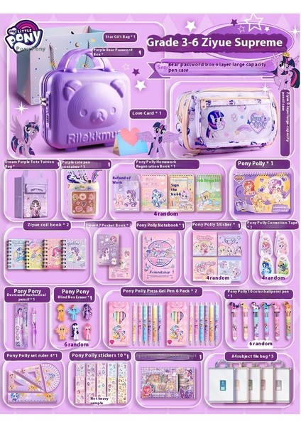 Kuromi Melodi Kırtasiye Seti Okula Başlangıç Için Yüksek Değerli Çocuk Hediye Kutusu Öğrenme Kırtasiye Hediye Paketi (Yurt Dışından)