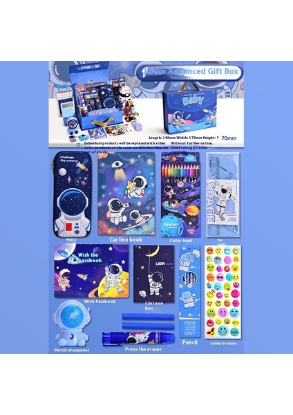 Astronot Kırtasiye Seti Ilköğretim Öğrencileri Için Okul Malzemeleri Paketi (Yurt Dışından)