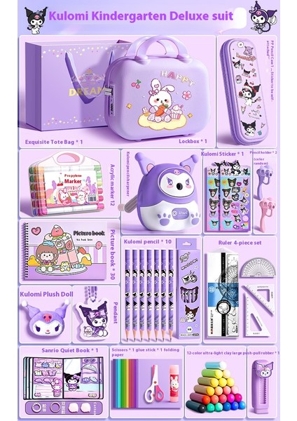 Kuromi Kırtasiye Seti Hediye Kutusu Ilkokul Öğrencileri Için Öğrenme Kırtasiye Paketi (Yurt Dışından)