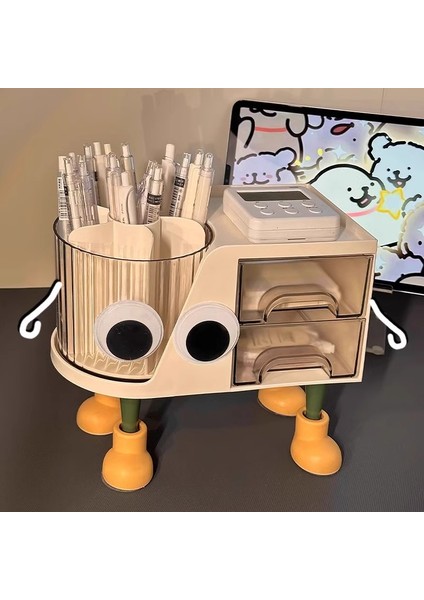 Kalemlik Düzenleyici Ofis Çok Fonksiyonlu Kırtasiye Rafı Akrilik Çekmece Tipi (Yurt Dışından)