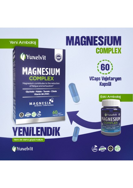 Magnezyum Kompleks (Glisinat-Malat-Taurat-Sitrat-Vitamin B6)