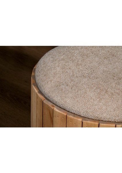 Kokina Sandıklı, Naturel Ahşap Wellsoft Sütlü Kahve-Krem Kumaş Puf&bench fırsatları