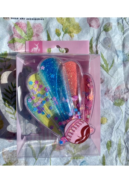 Karışık Renkli Deniz Kabuğu Şeklinde Simli ve Pullu Kırılma Karşıtı Şık Saç Fırçası Tarak fiyatları