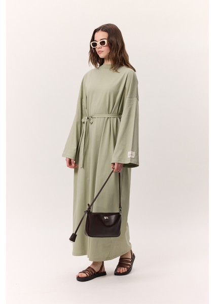 Oversıze Uzun Rahat Elbise Çağla Yeşili fiyatları
