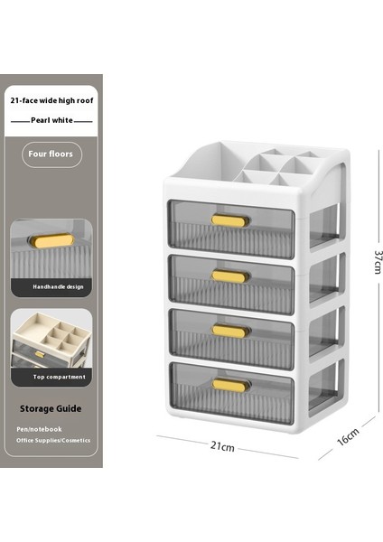 Masaüstü Düzenleyici Basit Çok Bölmeli Çekmece Kırtasiye Şeffaf Kutu (Yurt Dışından)