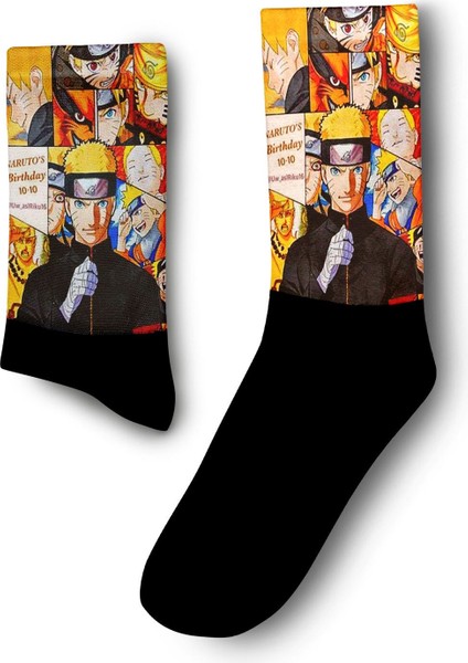 Naruto Doğum Günü Çorap - Unisex