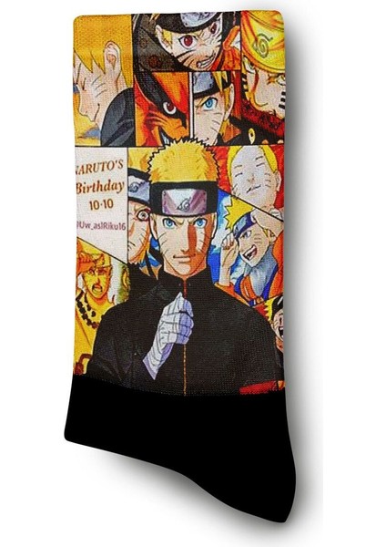Naruto Doğum Günü Çorap - Unisex