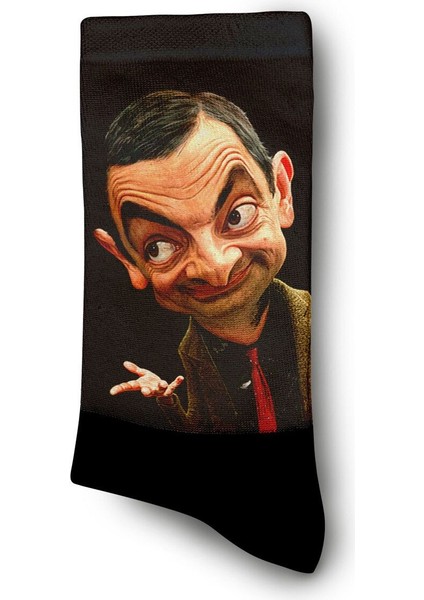 Mr. Bean - 3D Animasyon Karikatür Rowan Atkinson Komedi Dizisi Çorap - Unisex