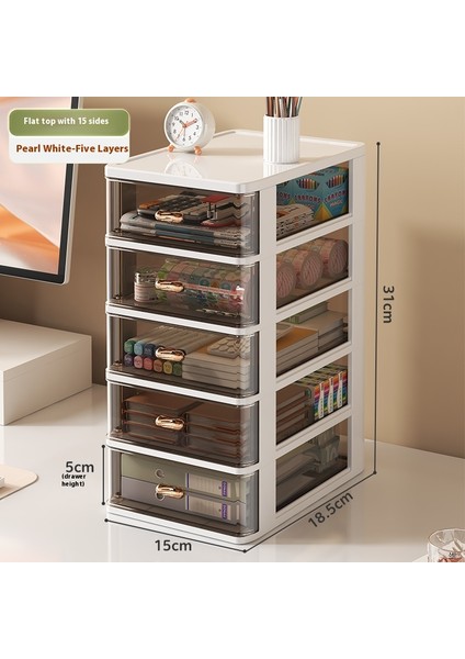 Basit Moda Kırtasiye Düzenleyici Masaüstü Öğrenci Çok Bölmeli Çekmece Yukarı Doğru Istiflenebilir (Yurt Dışından)