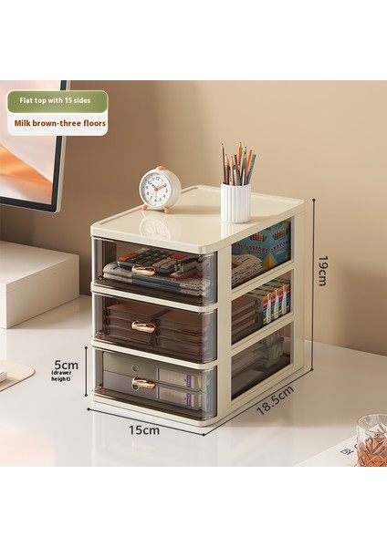 Basit Moda Kırtasiye Düzenleyici Masaüstü Öğrenci Çok Bölmeli Çekmece Yukarı Doğru Istiflenebilir (Yurt Dışından)