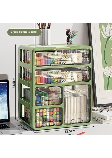 Kalemlik Düzenleyici Ofis Çok Fonksiyonlu Kırtasiye Rafı Akrilik Çekmece Tipi (Yurt Dışından)