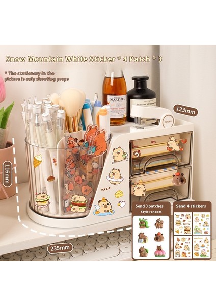 Kalemlik Düzenleyici Ofis Çok Fonksiyonlu Kırtasiye Rafı Akrilik Çekmece Tipi (Yurt Dışından)
